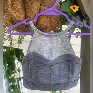 Gray/ Denim Blue Sports Bra Top XS PrAna